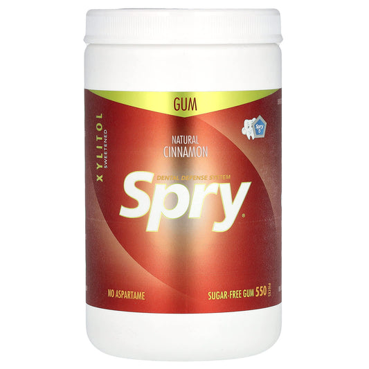 Xlear, Spry, Chewing Gum, Natural Cinnamon, Sugar Free, 550 Pieces - Image 1