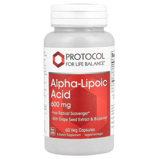 Protocol for Life Balance, Alpha-Lipoic Acid, 60 Veg Capsules - Image 1
