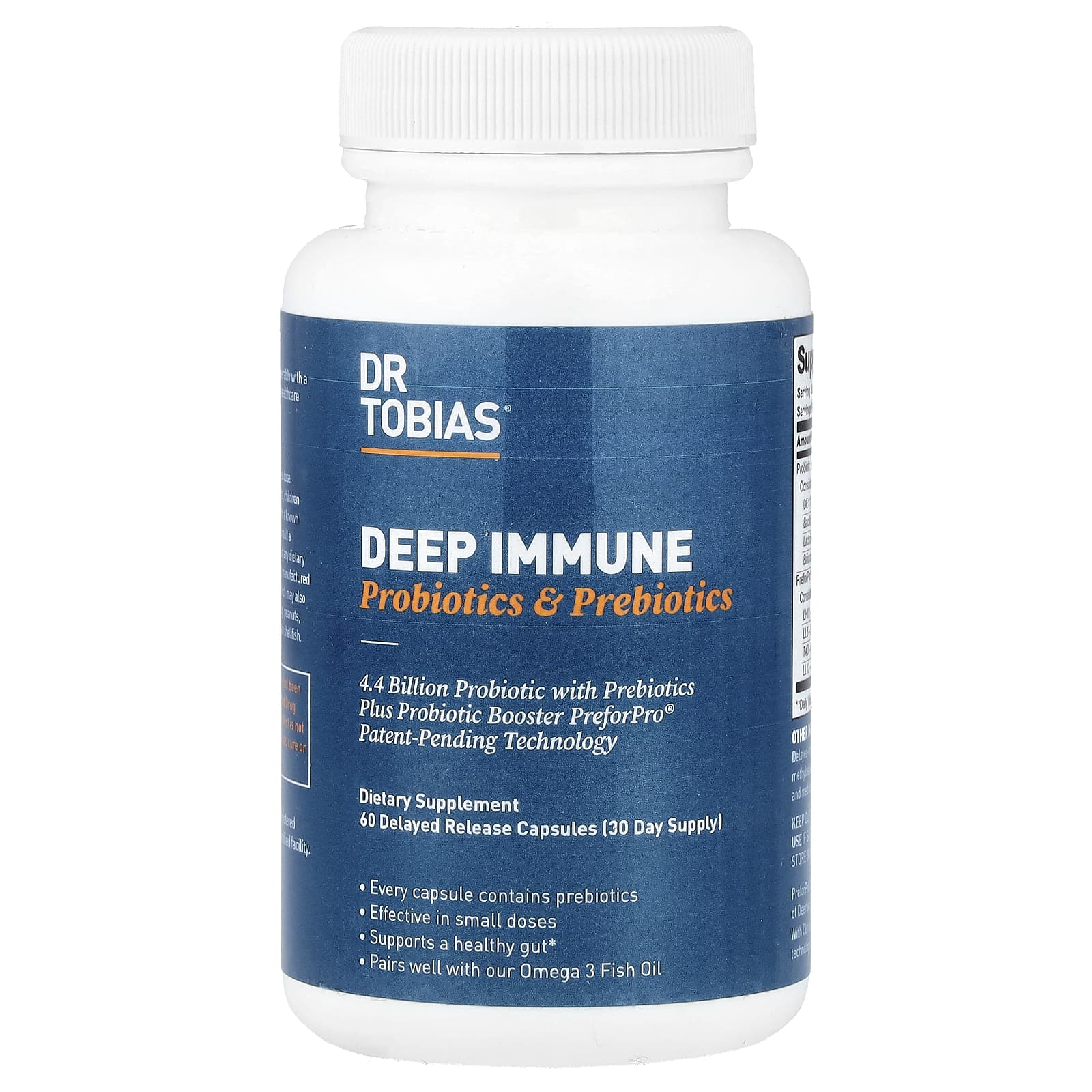 Deep Immune Probiotics & Prebiotics by Dr. Tobias - 60 Capsules - Image 1