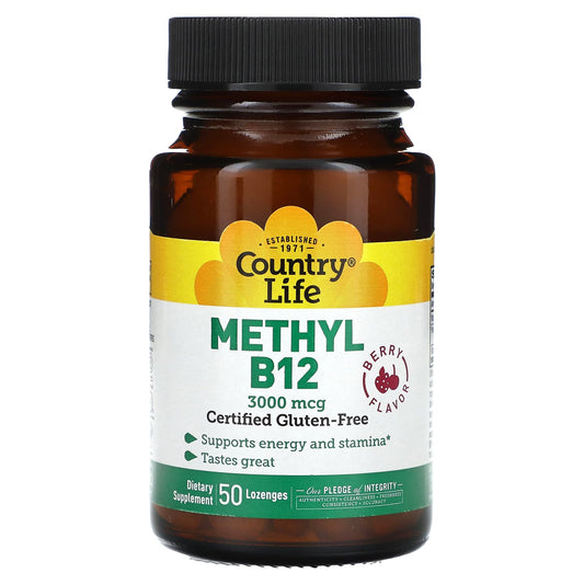 Country Life Methyl B12 Berry 3000 mcg 50 Lozenges - Image 1