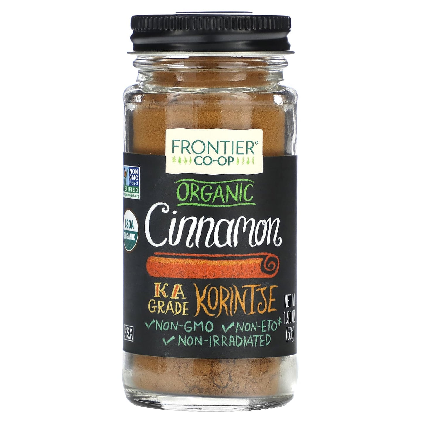 Frontier Co-op Organic Cinnamon, 1.9 oz - USDA Certified - Image 1