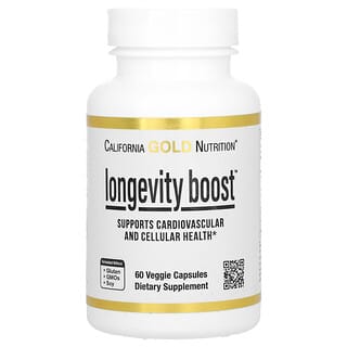 California Gold Nutrition, Longevity Boost with trans-Resveratrol, Olive Leaf Ex
