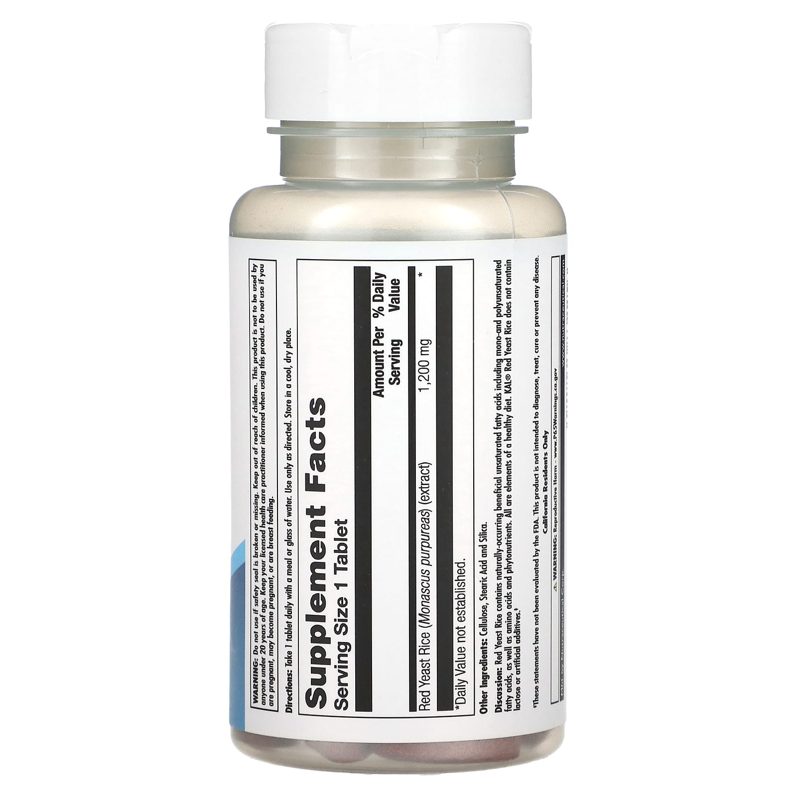 KAL, Red Yeast Rice, 1,200 mg, 30 Tablets - Image 2