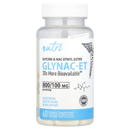 Nutri, Glynac-ET, Glycine & NAC Ethyl Ester, 60 Vegan Capsules - Image 1