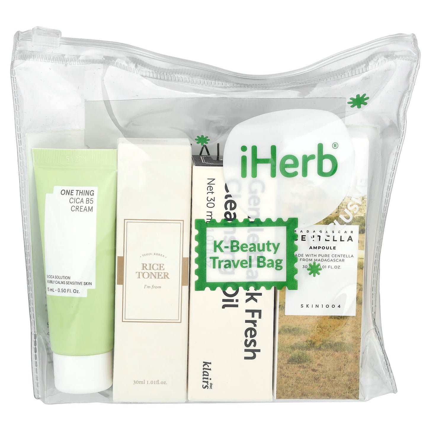 Korean Beauty Travel Bag - 8 Piece Mini Skincare Set - Image 1