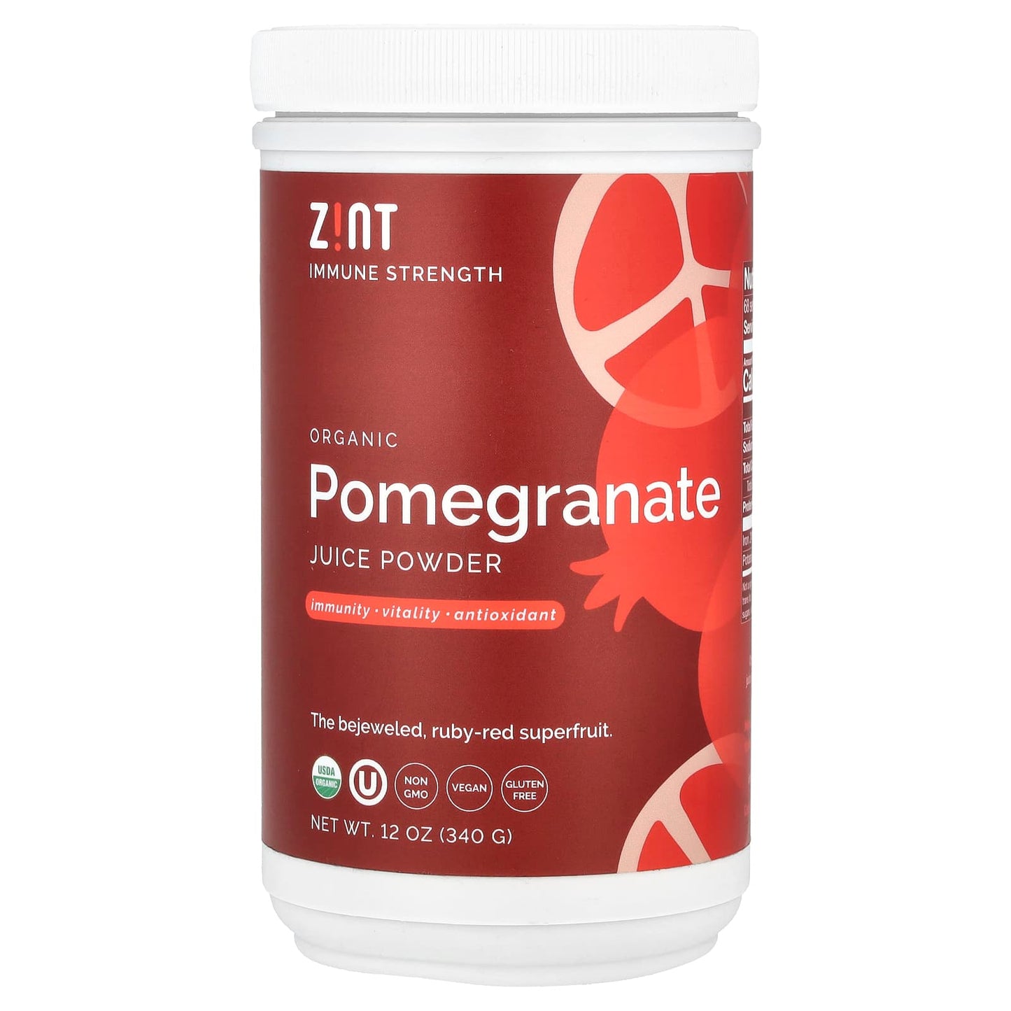 Zint, Organic Pomegranate Juice Powder, 12 oz (340 g) - Image 1