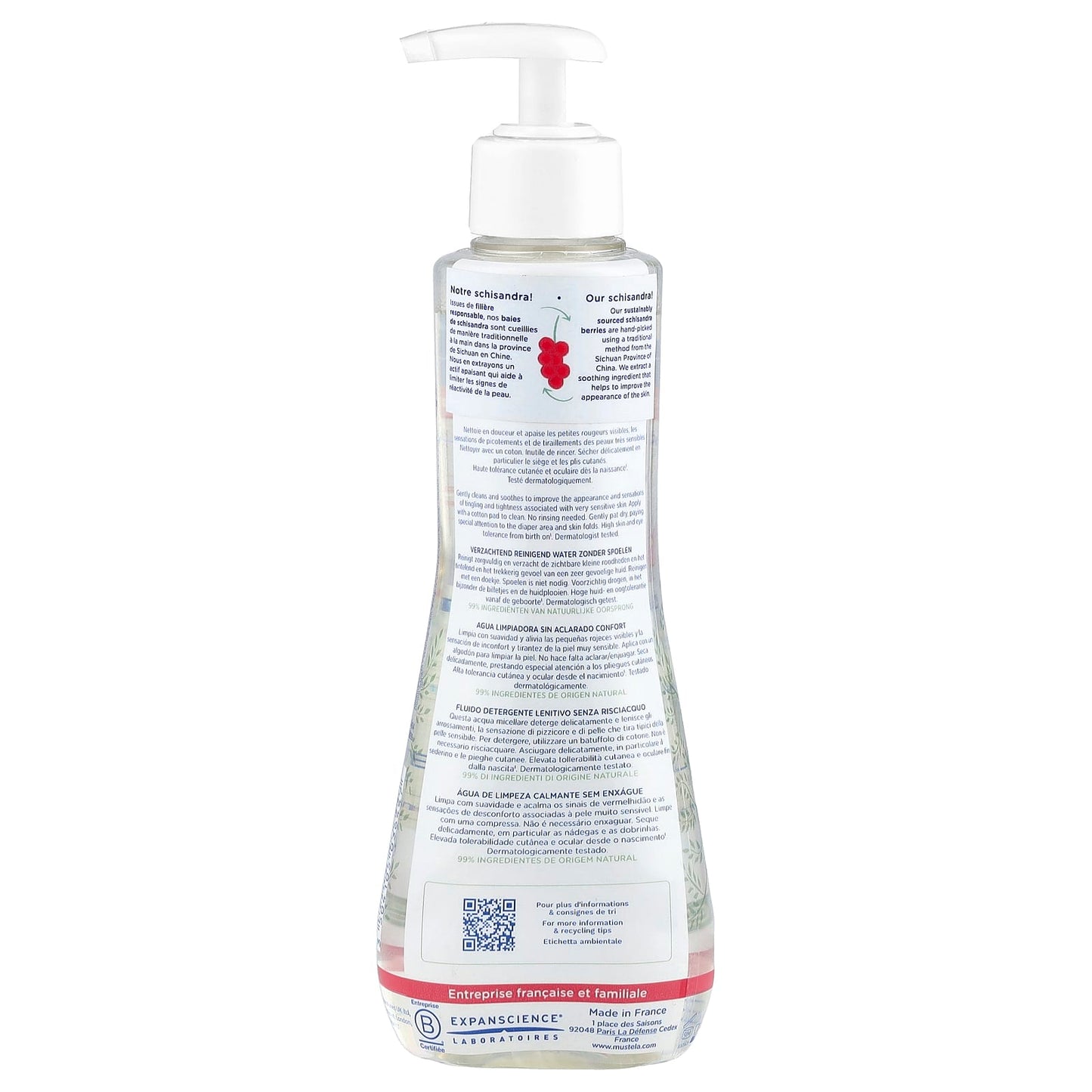 Mustela, No Rinse Soothing Cleansing Water with Schisandra, Very Sensitive Skin, Fragrance Free, 10.14 fl oz (300 ml) - Image 2