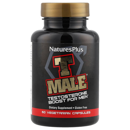 NaturesPlus, T Male®, Testosterone Boost For Men, 60 Vegetarian Capsules - Image 1