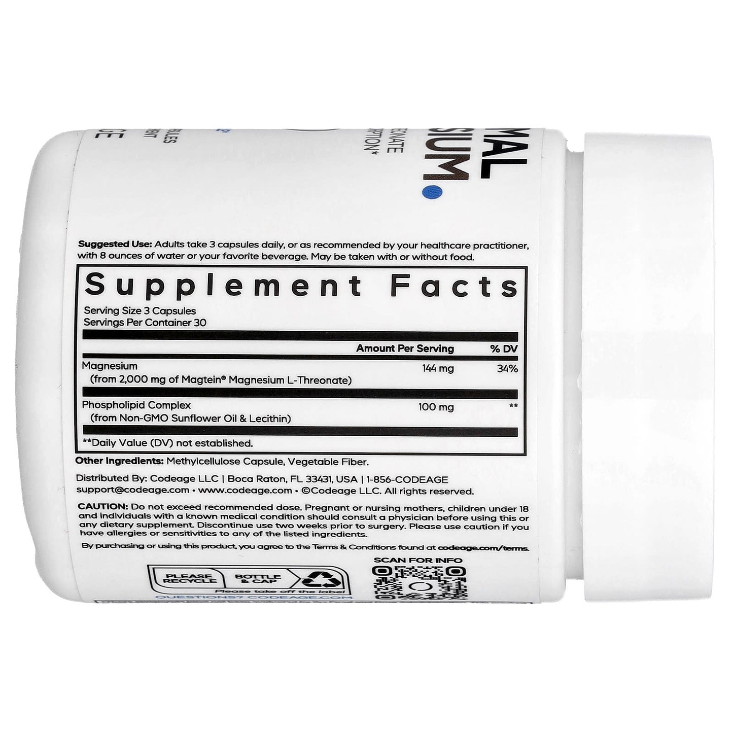 Unlock Better Brain Function with CodeAge Liposomal Magnesium L-Threonate - Image 2