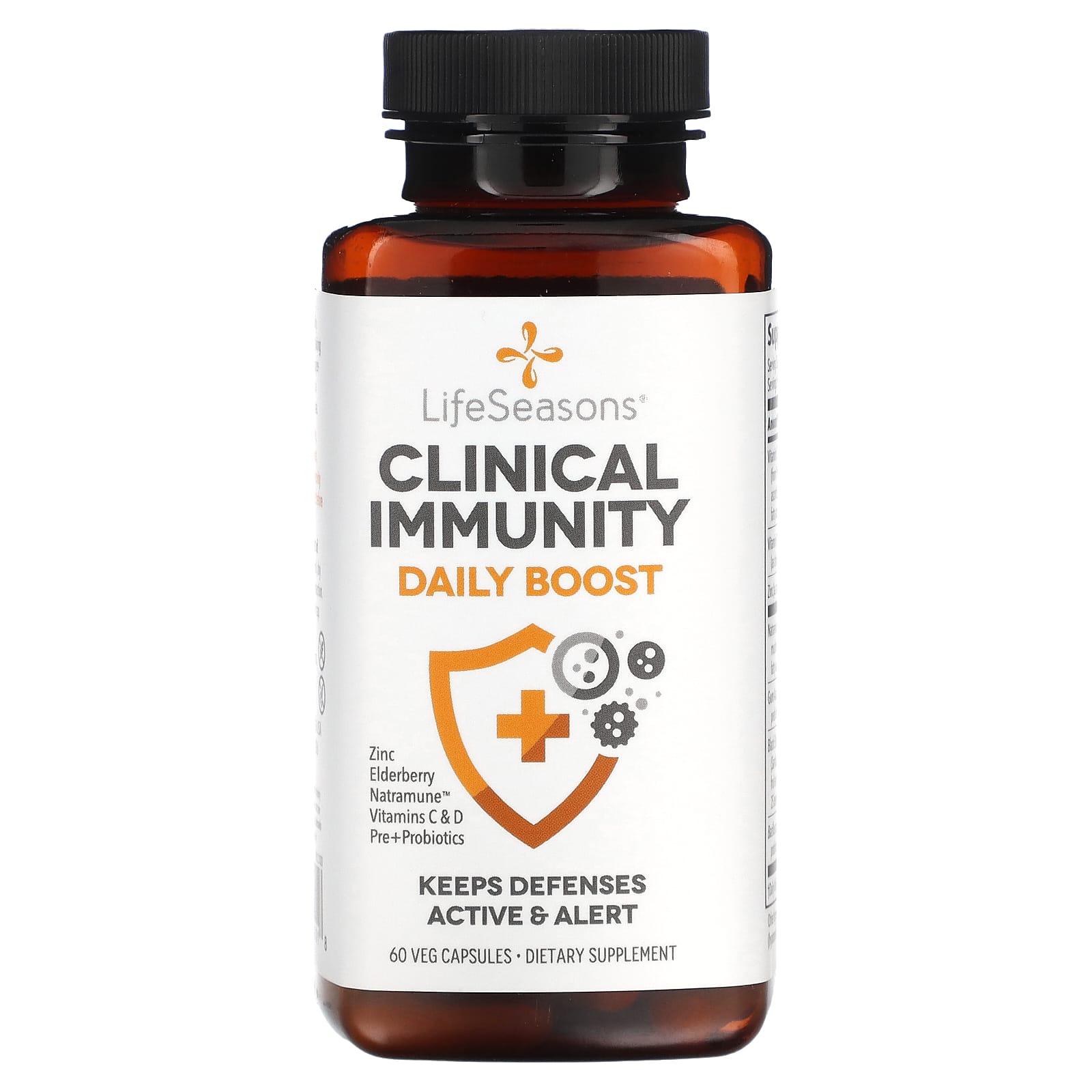 LifeSeasons, Clinical Immunity, Daily Boost, 60 Veg Capsules - Image 1