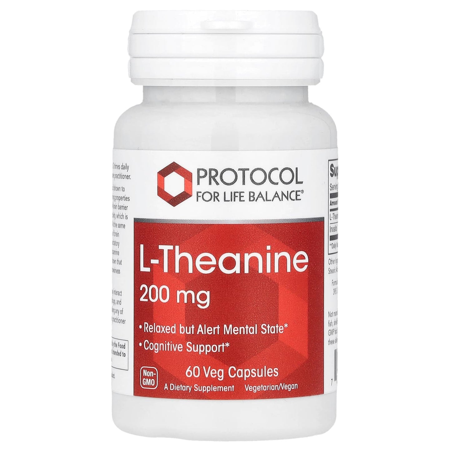 Protocol for Life Balance, L-Theanine, 200 mg , 60 Veg Capsules - Image 1