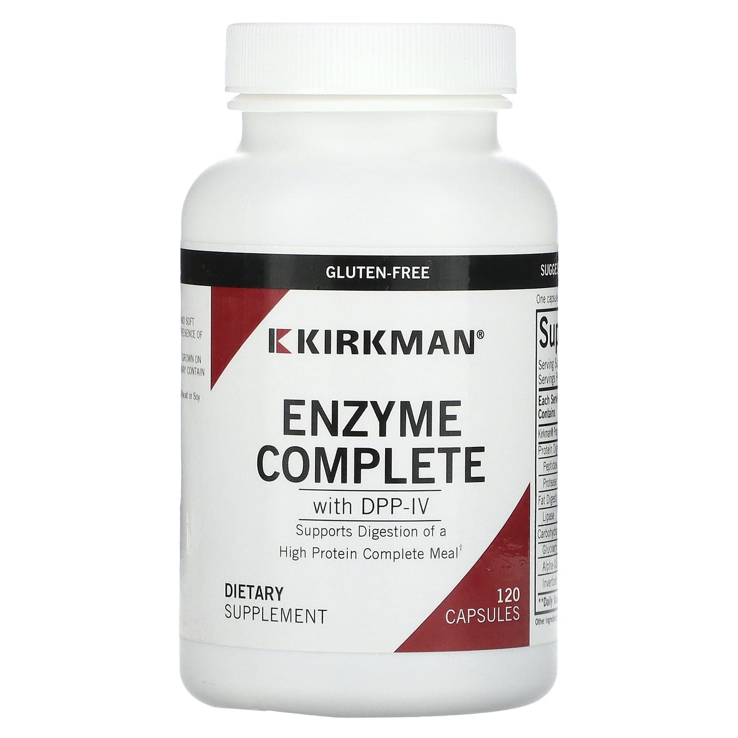 Kirkman Labs, Enzyme Complete With DPP-IV, 120 Capsules - Image 1