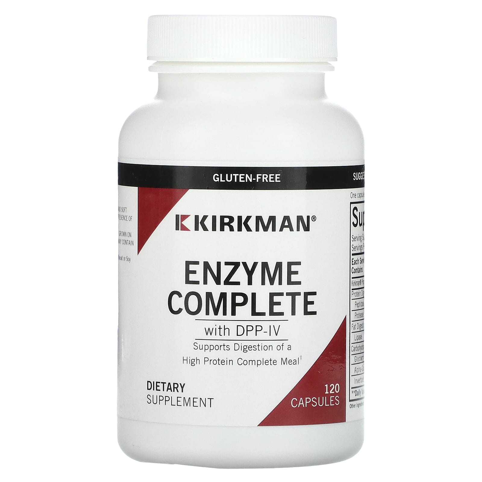 Kirkman Labs, Enzyme Complete With DPP-IV, 120 Capsules - Image 1