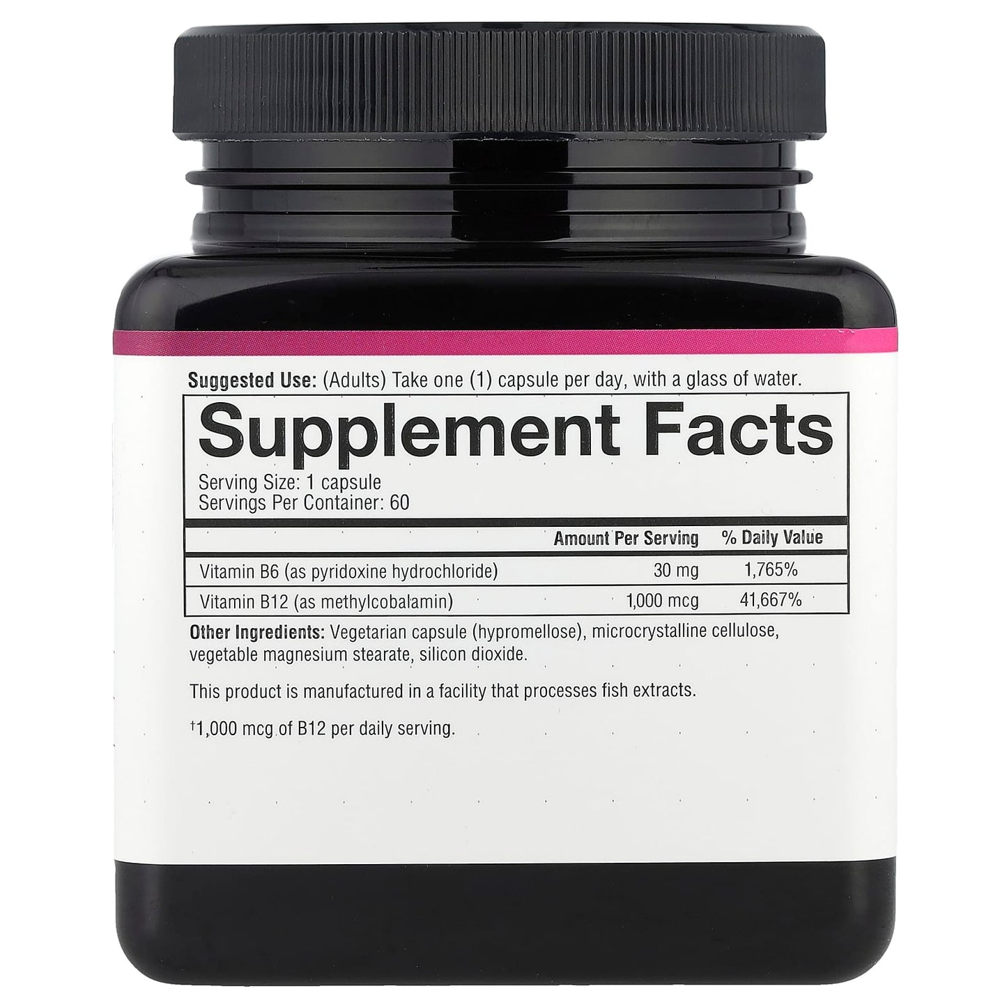 Youtheory, B12 B6 Essential Daily Vitamins, 60 Vegetarian Capsules - Image 2