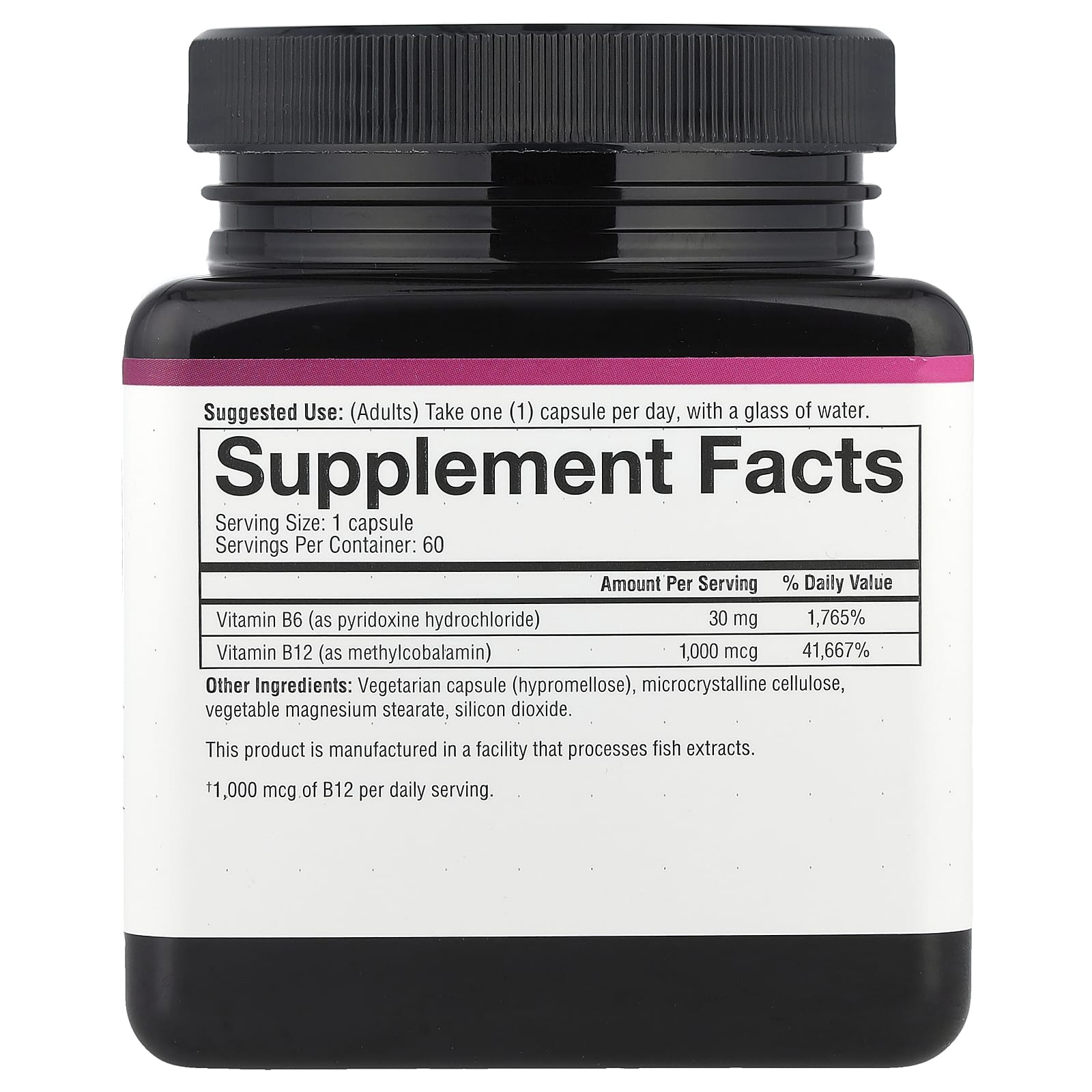 Youtheory, B12 B6 Essential Daily Vitamins, 60 Vegetarian Capsules - Image 2