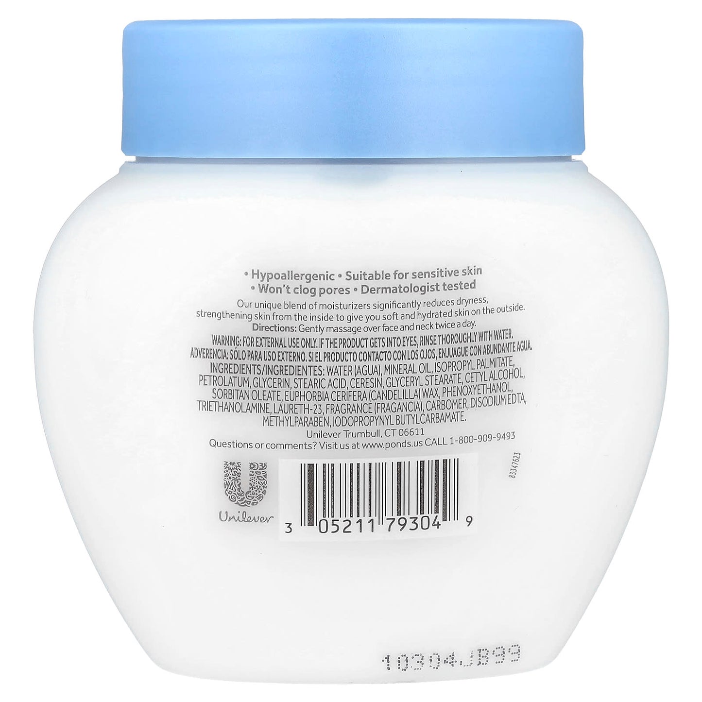Pond's, Dry Skin Cream, Facial Moisturizer, 10.1 oz (286 g) - Image 2