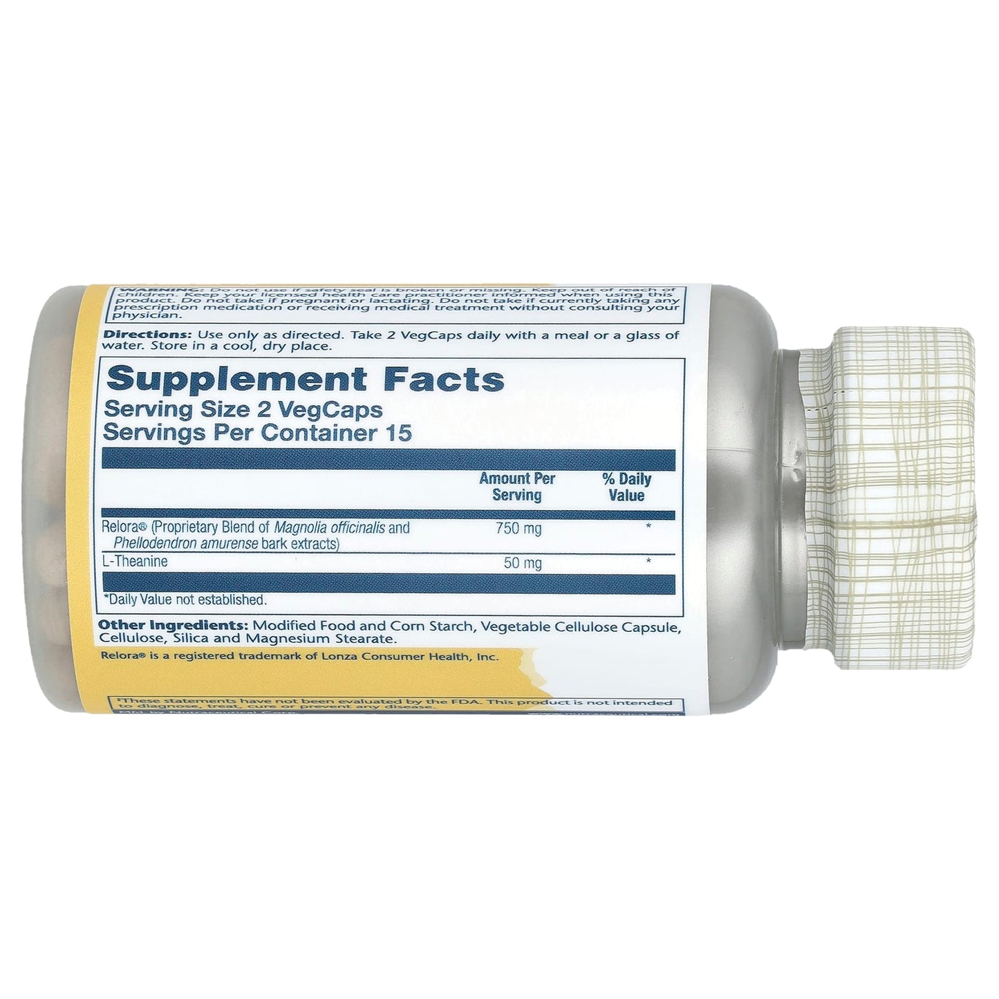 Solaray, Total Calm™ With Relora®, 30 VegCaps - Image 2
