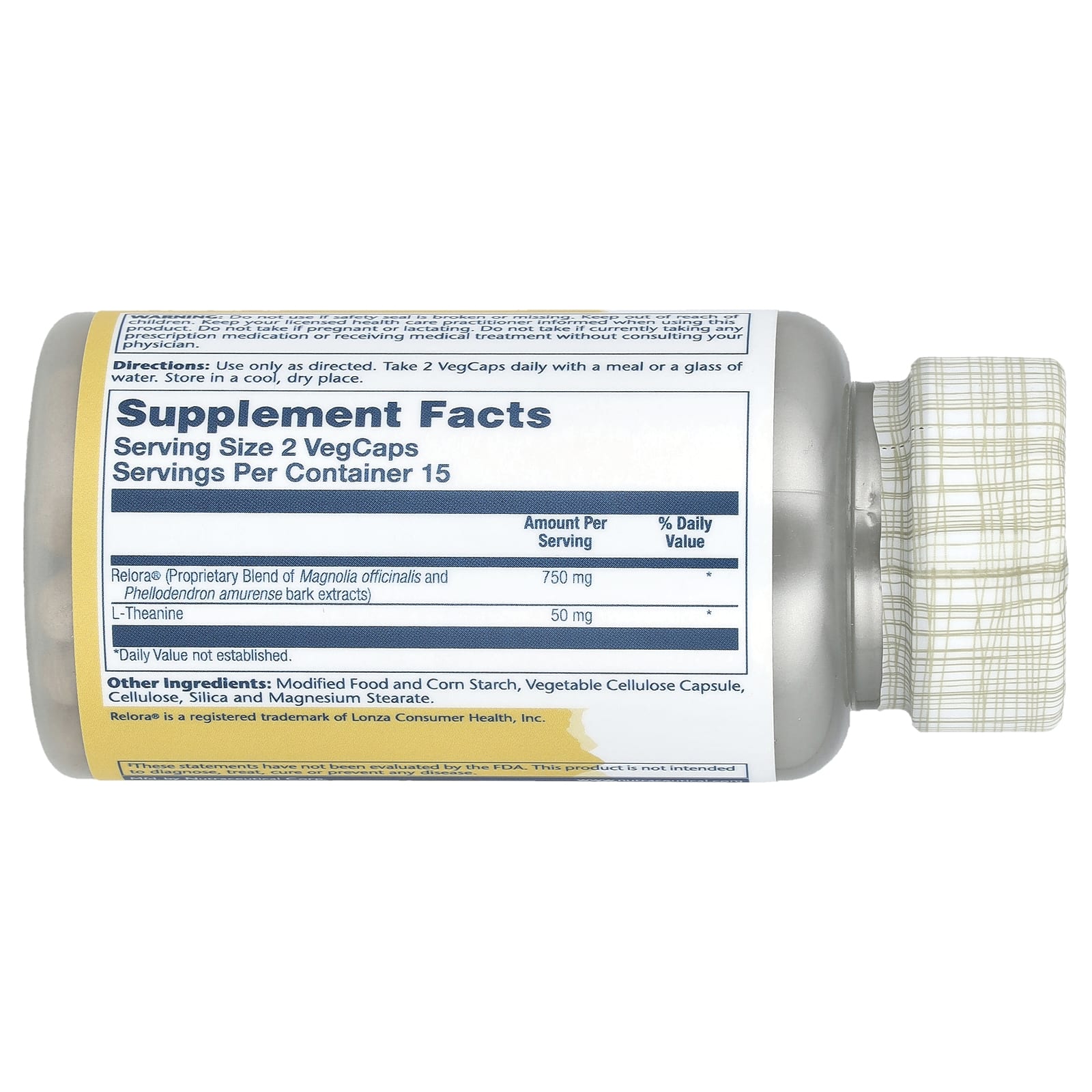 Solaray, Total Calm™ With Relora®, 30 VegCaps - Image 2