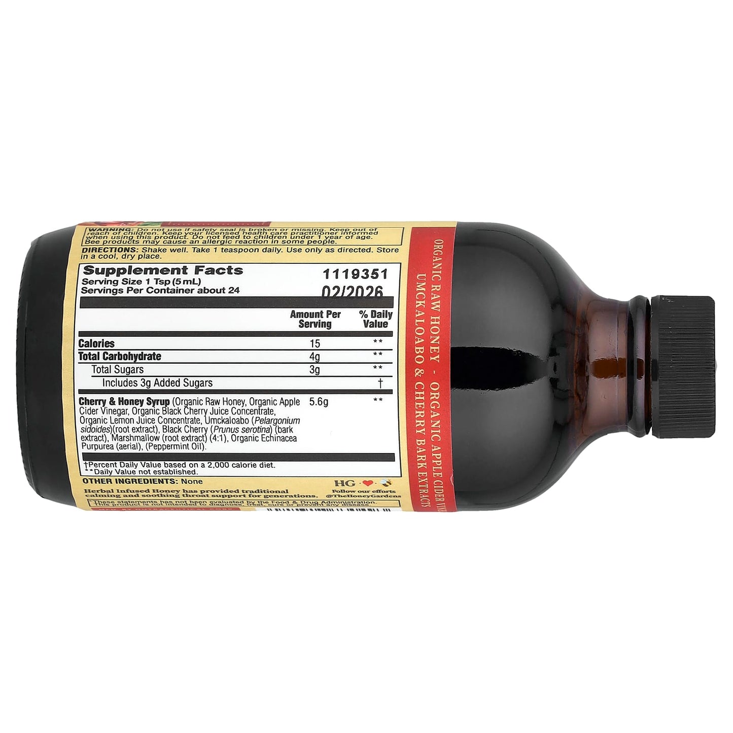 Zand, Soothing Throat Syrup, Cherry & Honey, 4 fl oz (118 ml) - Image 2