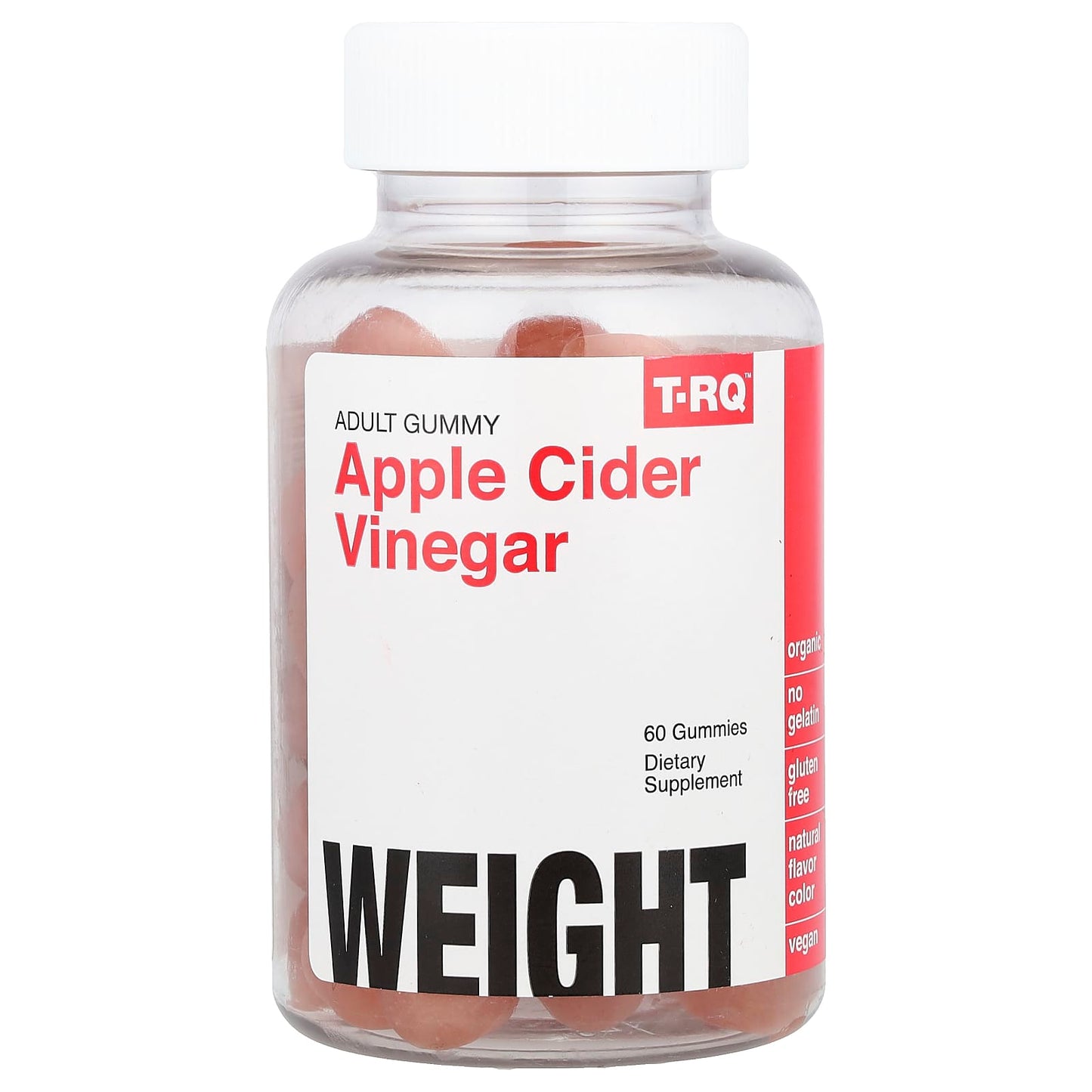 T-RQ, Adult Gummy, Apple Cider Vinegar, 60 Gummies - Image 1