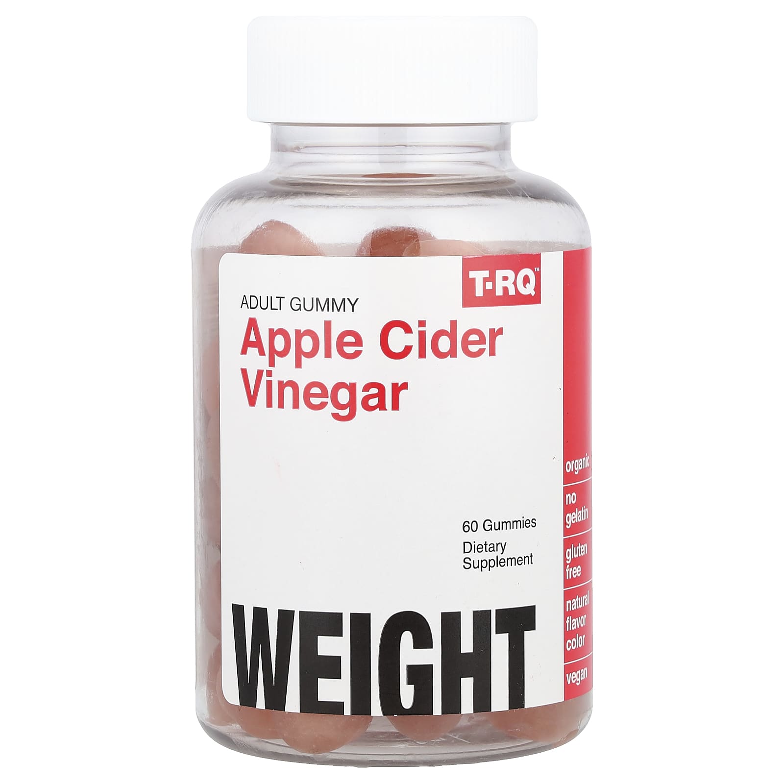 T-RQ, Adult Gummy, Apple Cider Vinegar, 60 Gummies - Image 1