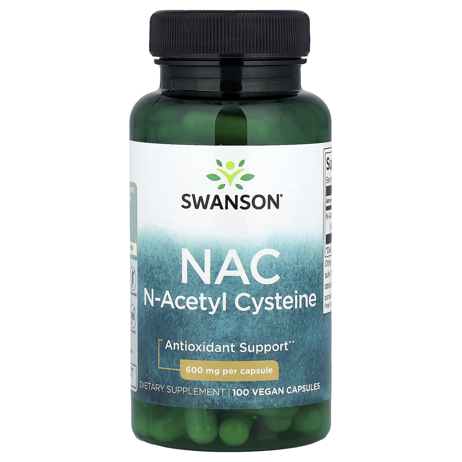 Swanson, NAC, 600 mg, 100 Vegan Capsules