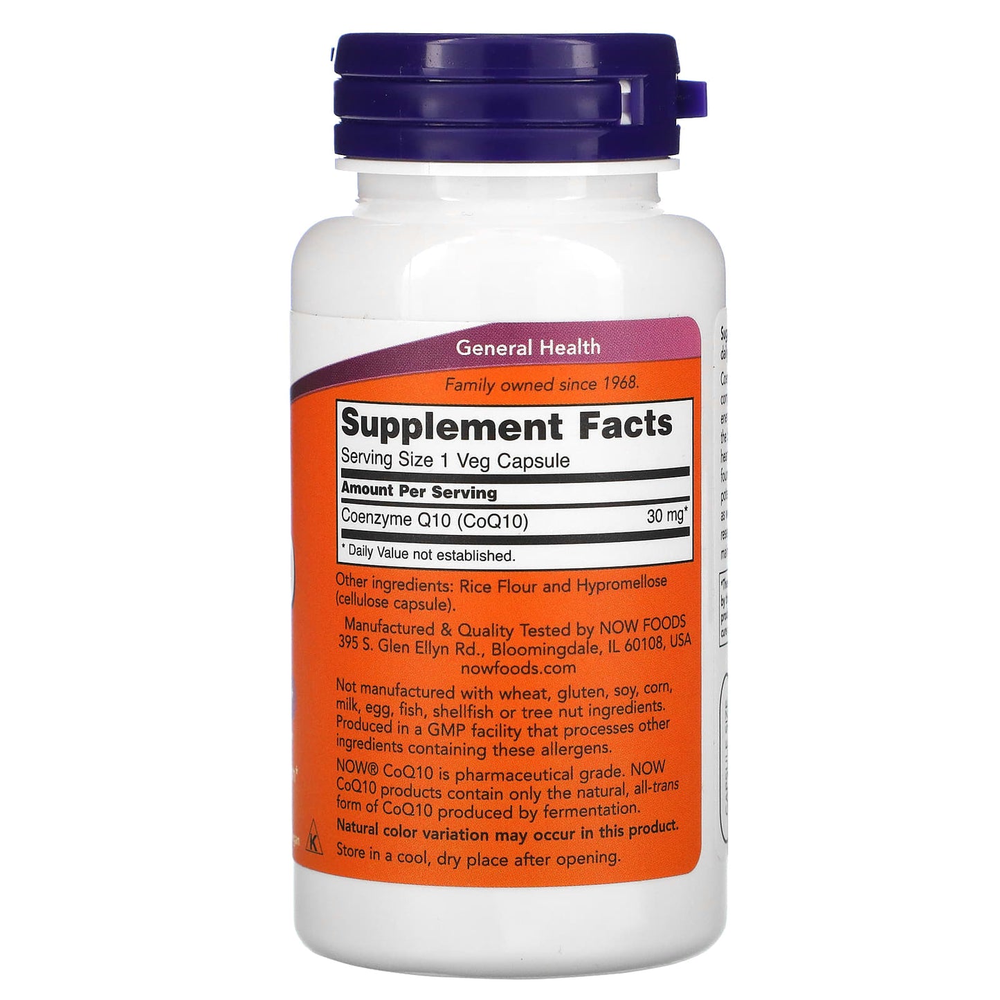 NOW Foods, CoQ10, 30 mg, 120 Veg Capsules - Image 2