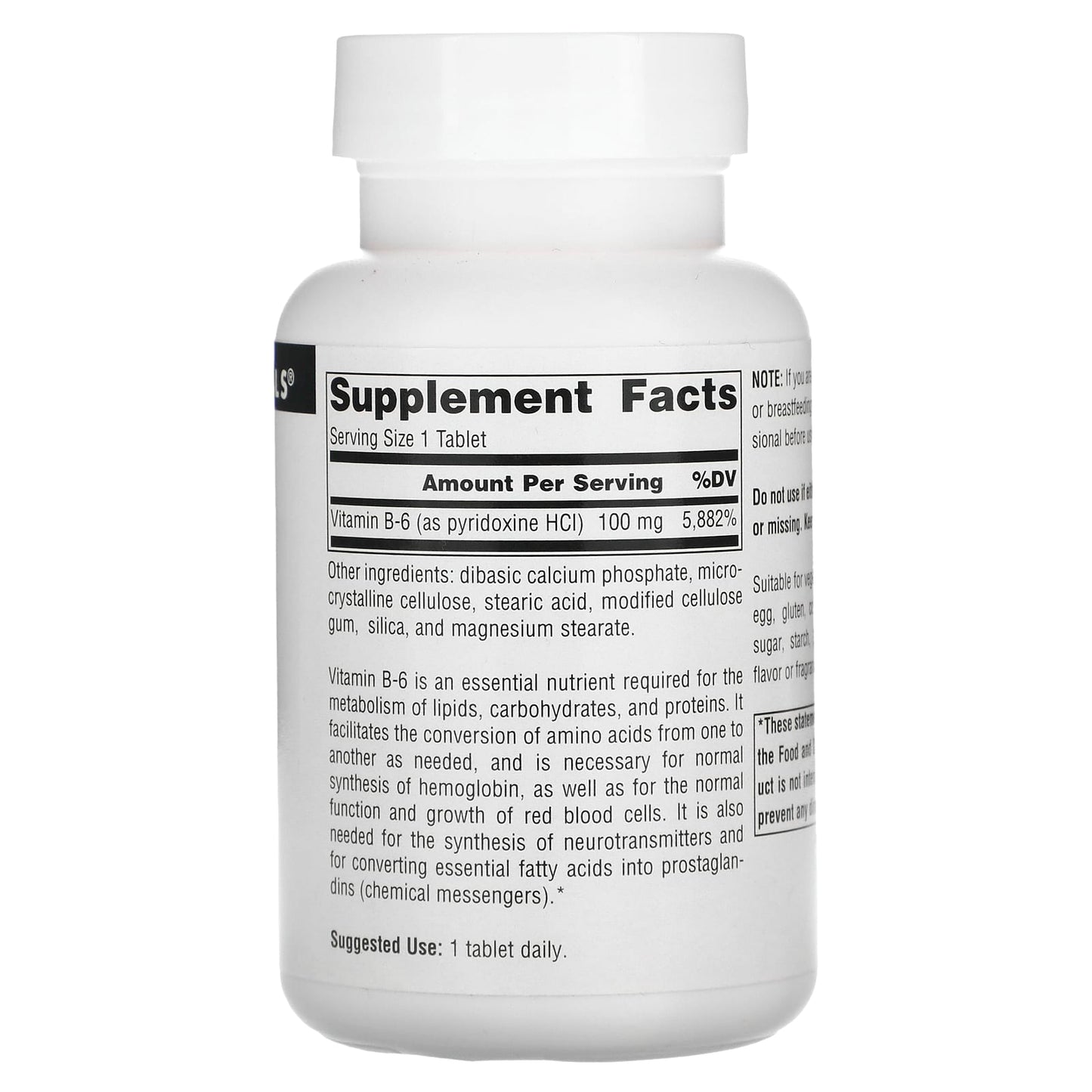 Source Naturals, B-6, 250 Tablets - Image 2