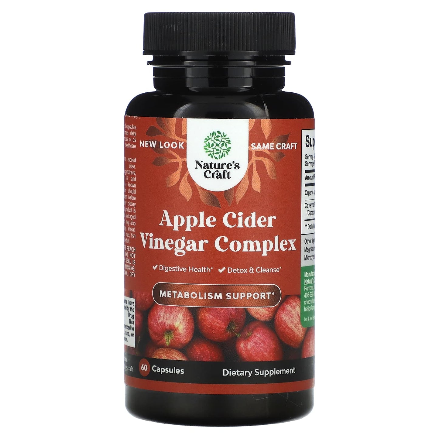 Nature's Craft, Apple Cider Vinegar Complex, 60 Capsules - Image 1