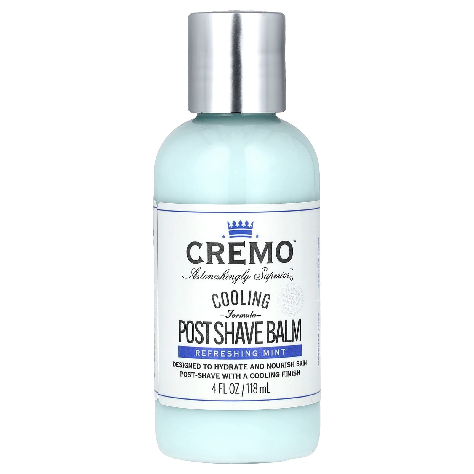 Cremo Refreshing Mint Post Shave Balm, 4 fl oz (118 ml) - Image 1
