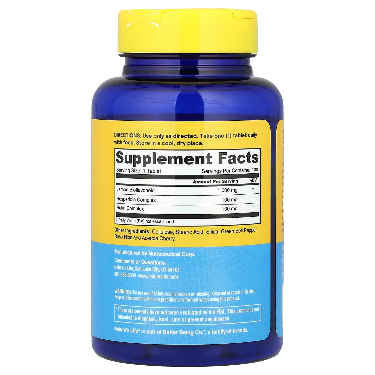 Nature's Life, Lemon Bioflavonoids, 1,000 mg,  100 Tablets - Image 2