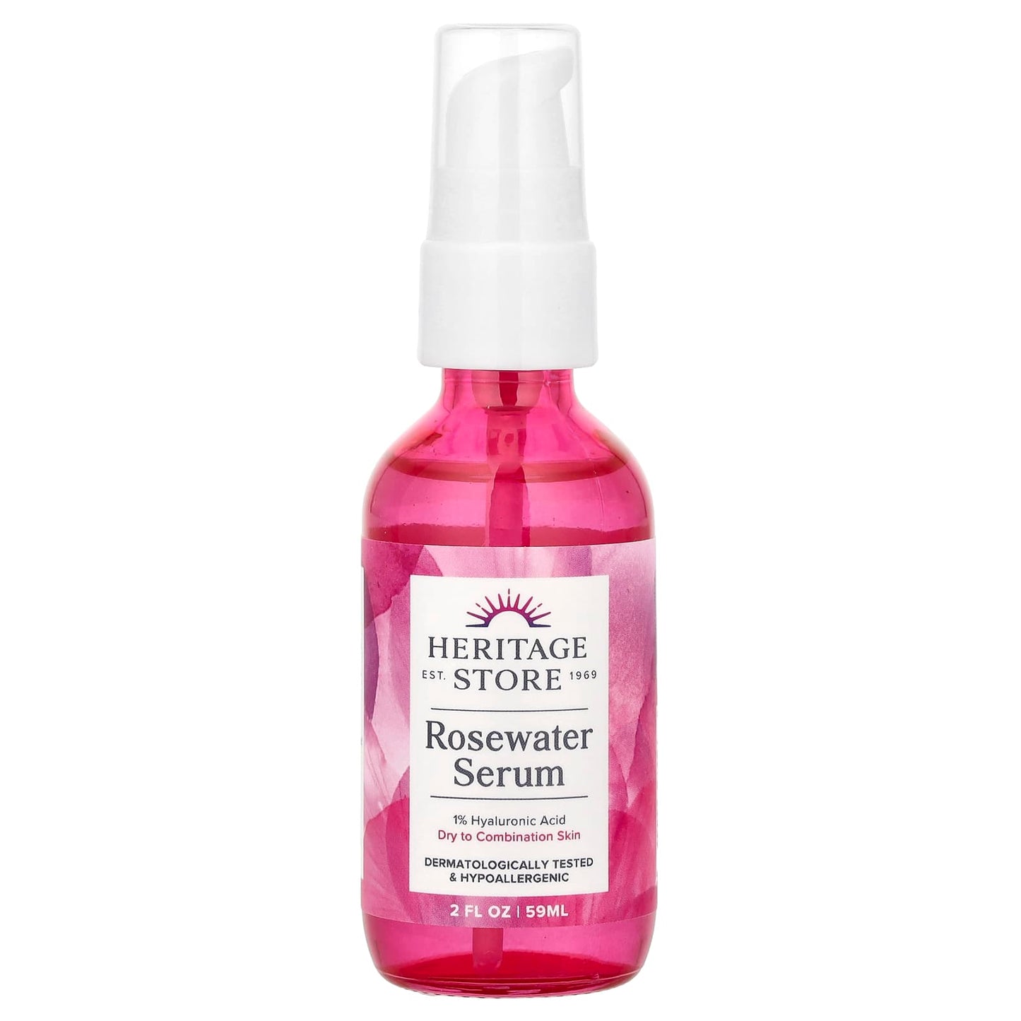 Heritage Store Rosewater Serum for Hydrated Youthful Glow - Image 1