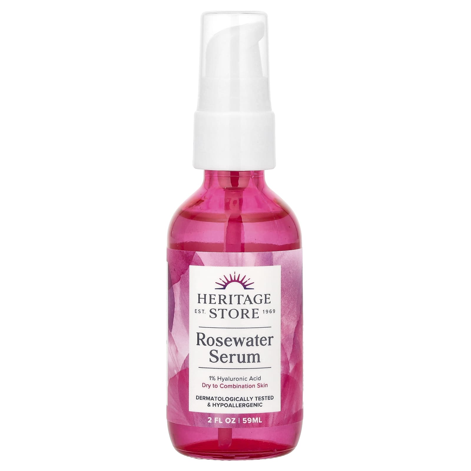 Heritage Store Rosewater Serum for Hydrated Youthful Glow - Image 1