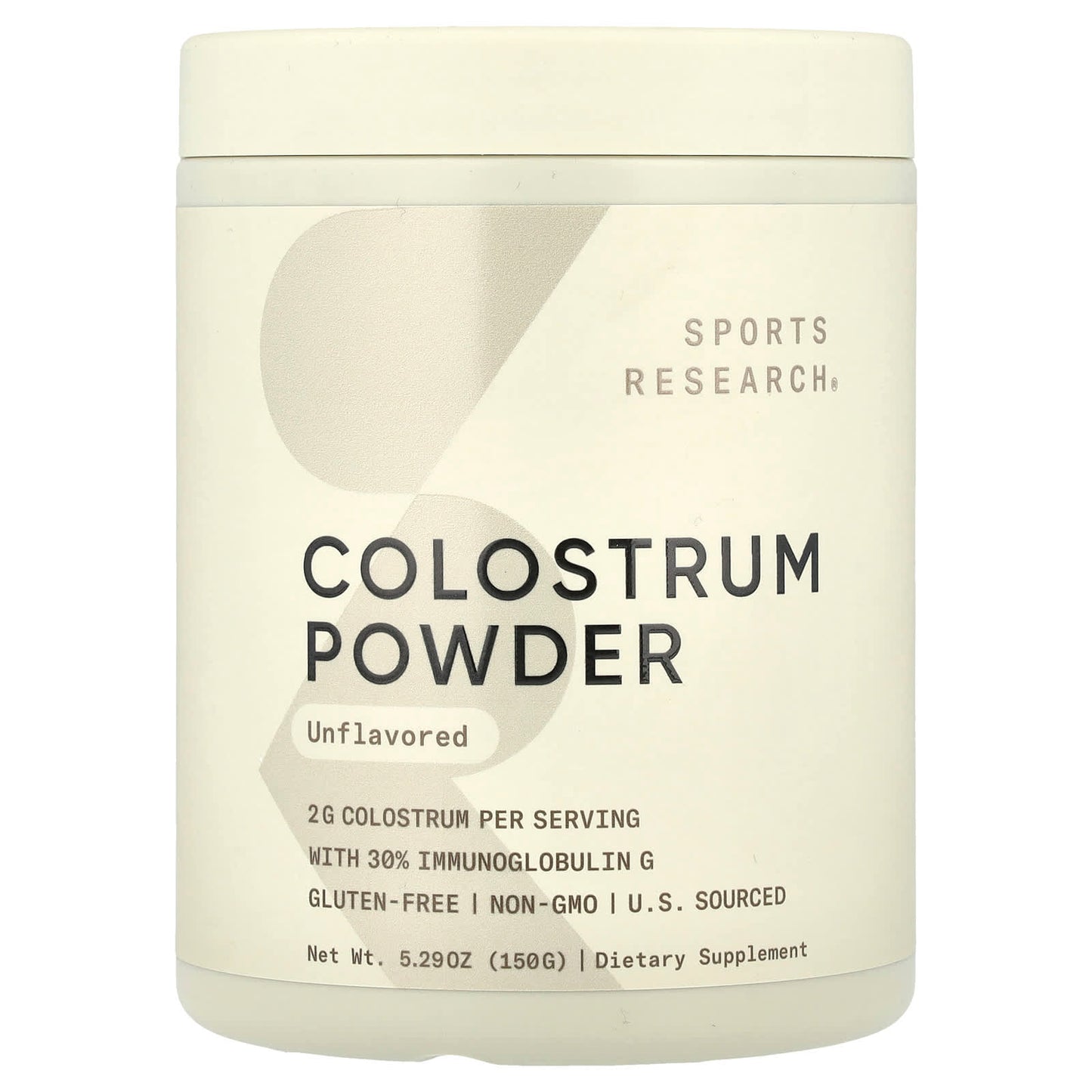 Sports Research, Colostrum Powder, Unflavored, 5.29 oz (150 g) - Image 1