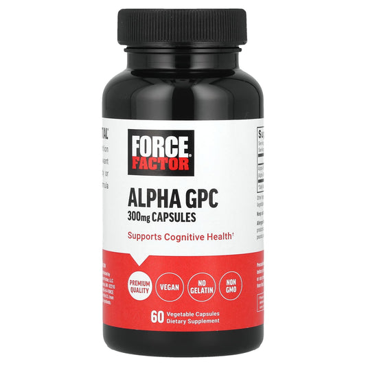 Force Factor, Alpha GPC, 60 Vegetable Capsules (300 mg per Capsule)