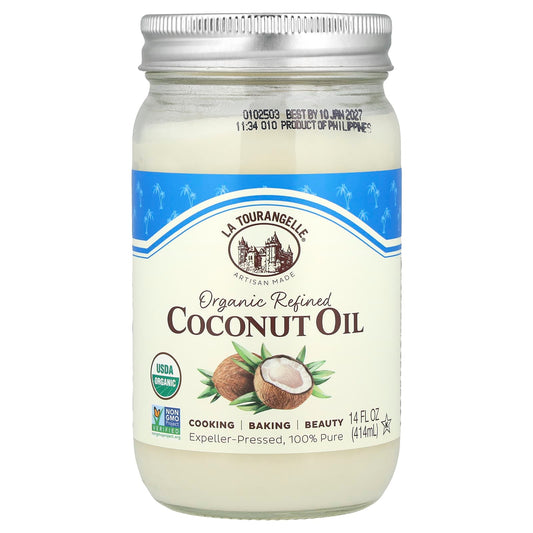 La Tourangelle, Organic Refined Coconut Oil, 14 fl oz (414 ml) - Image 1