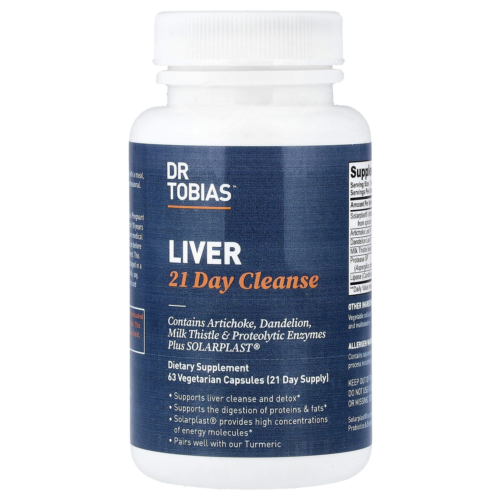 Dr. Tobias 21 Day Liver Cleanse & Detox - 63 Vegetarian Capsules - Image 1