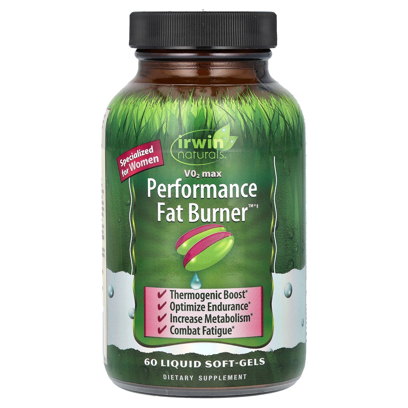 Irwin Naturals VO2 Max Performance Fat Burner for Women - 60 Liquid Soft-Gels - Image 1