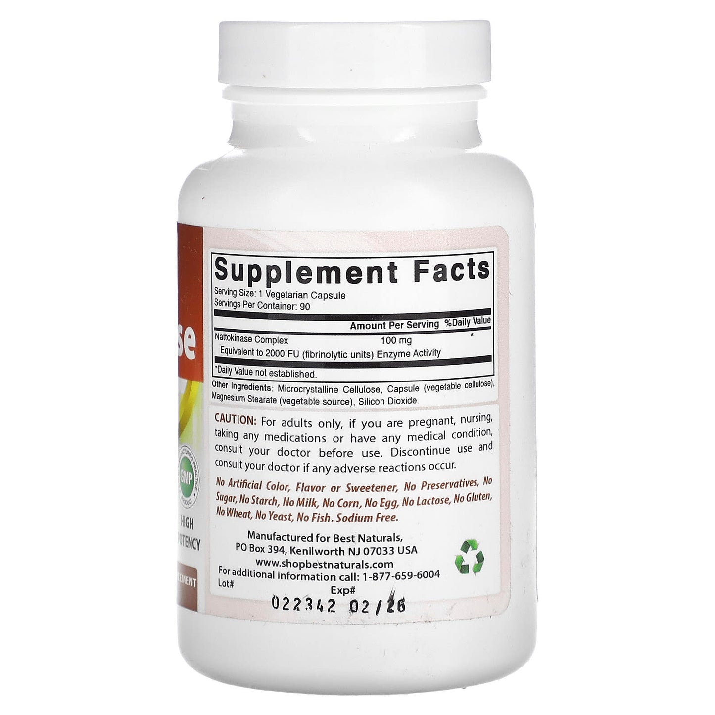 Nattokinase Supplement for Heart Health - Best Naturals - 90 Capsules - Image 2