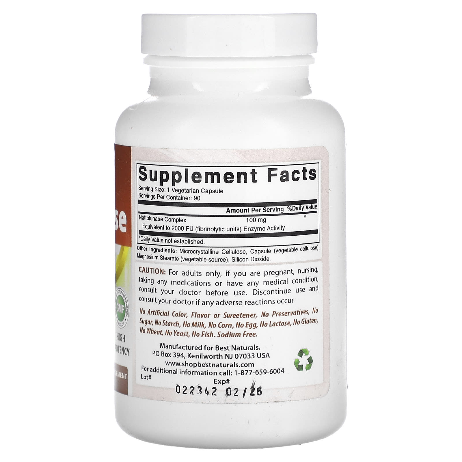 Nattokinase Supplement for Heart Health - Best Naturals - 90 Capsules - Image 2