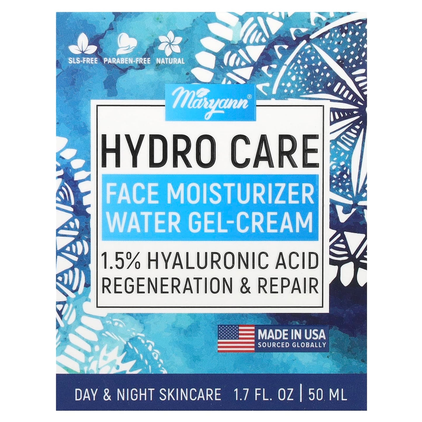 MaryAnn Organics, Hydro Care, Face Moisturizer Water Gel-Cream, 1.7 fl oz (50 ml) - Image 2