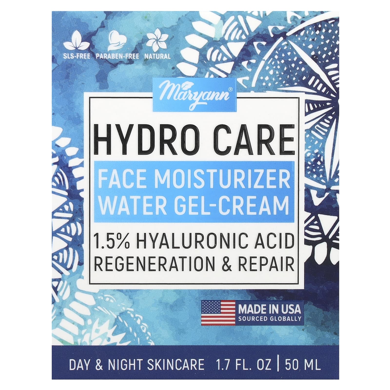 MaryAnn Organics, Hydro Care, Face Moisturizer Water Gel-Cream, 1.7 fl oz (50 ml) - Image 2