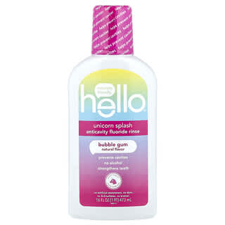 Hello Unicorn Splash Bubble Gum Anticavity Rinse, 16 fl oz