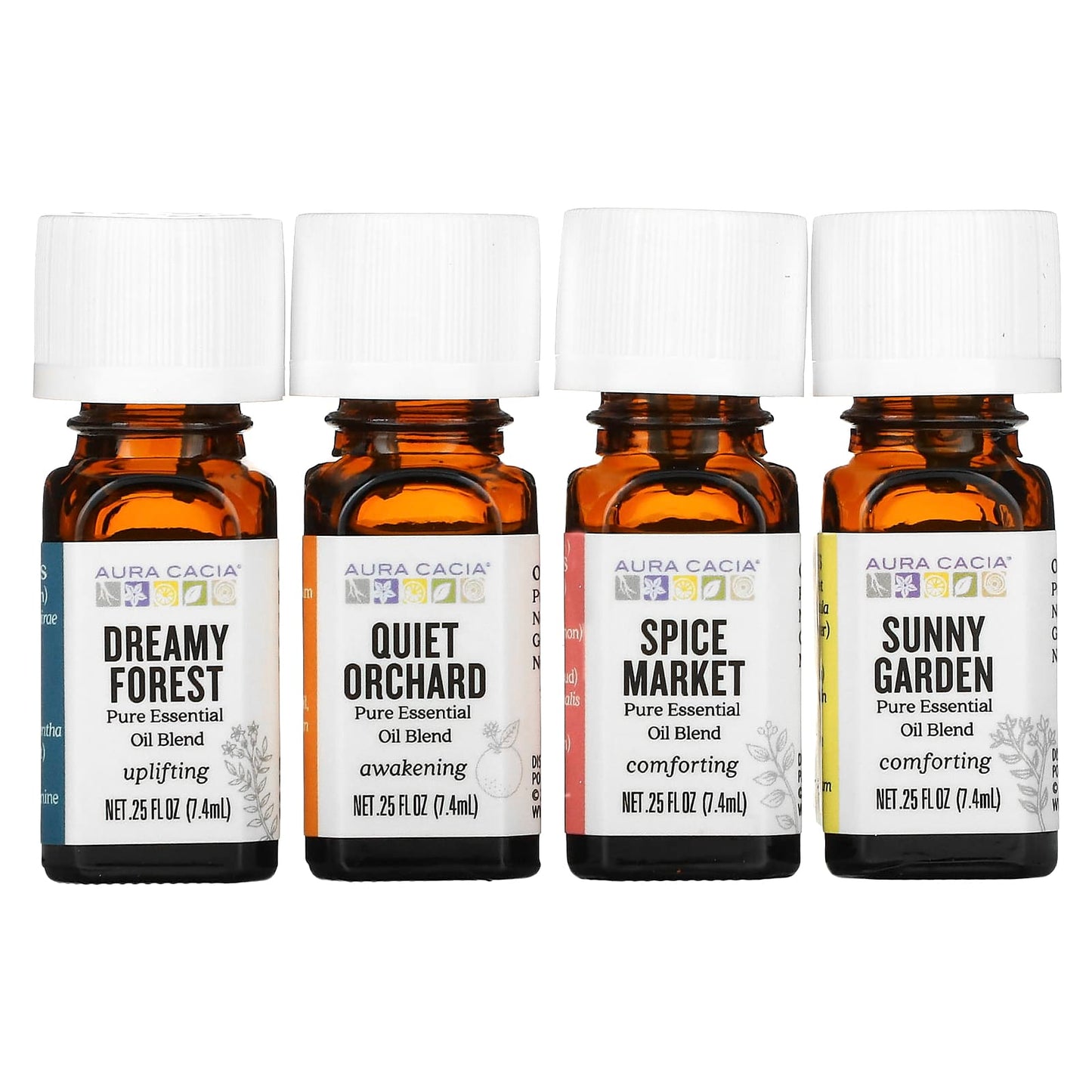 Aura Cacia 4-Piece Essential Oil Diffusion Blends Kit - Image 1