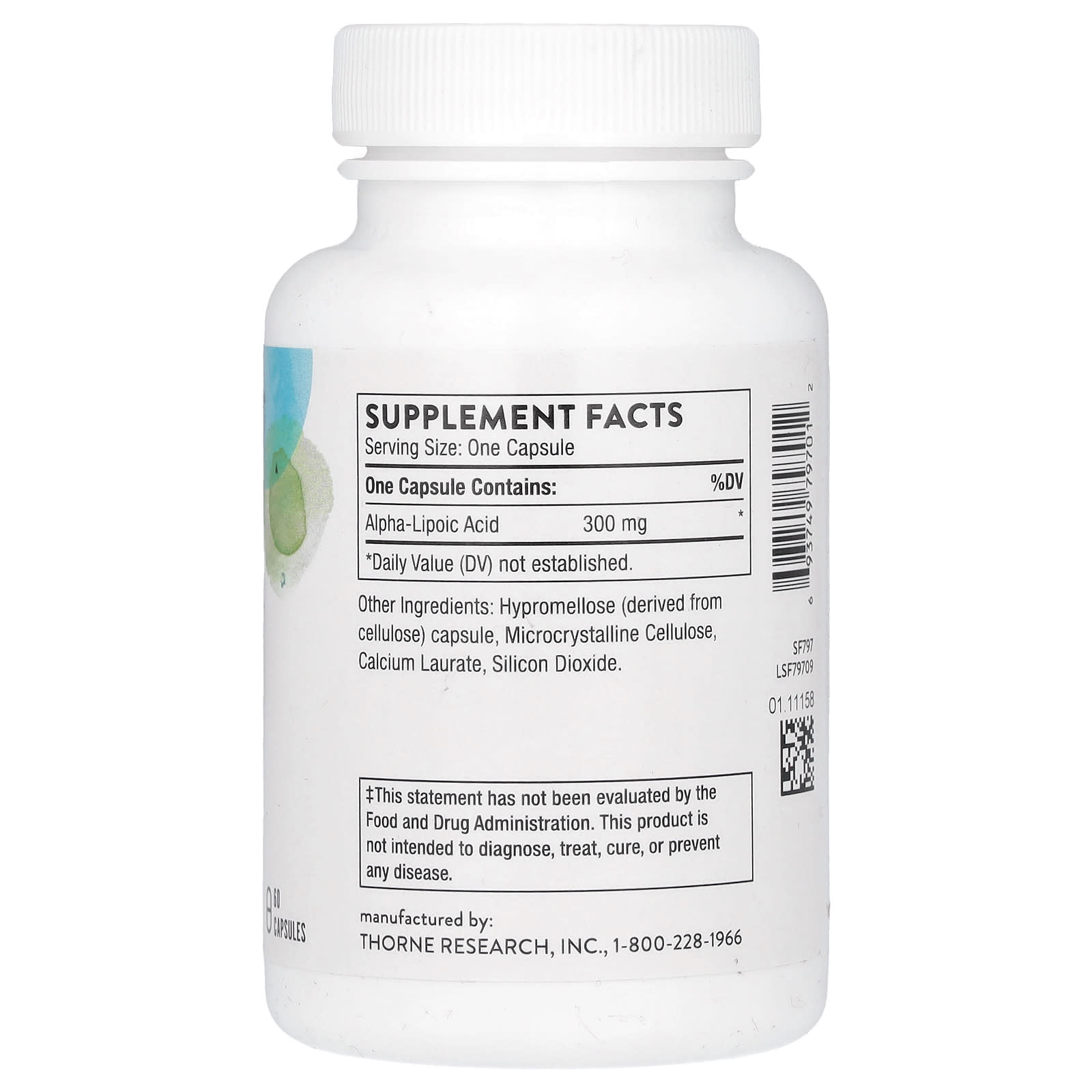 Thorne, Alpha-Lipoic Acid, 60 Capsules (300 mg per Capsule) - Image 2