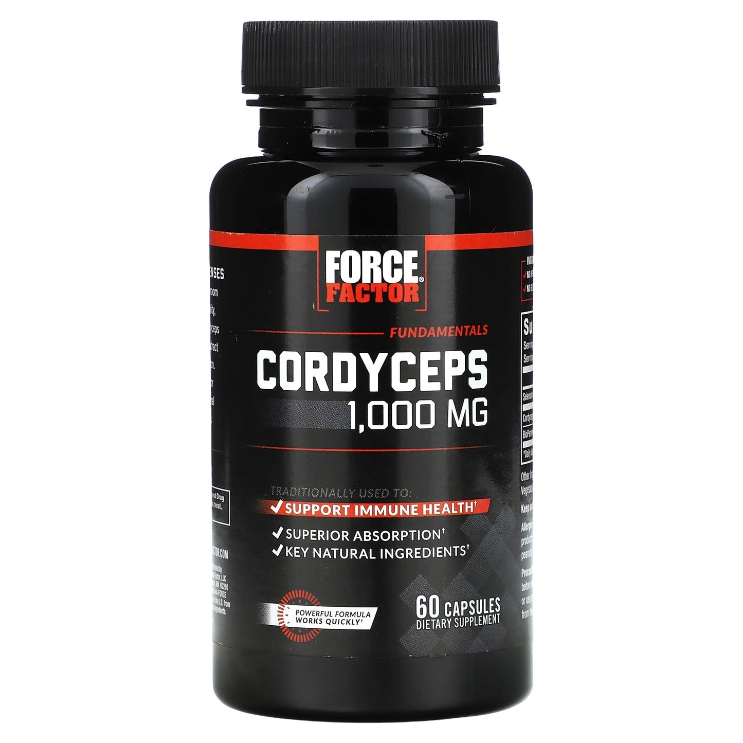 Cordyceps Supplement by Force Factor - 60 Capsules for Immune Health - Image 1