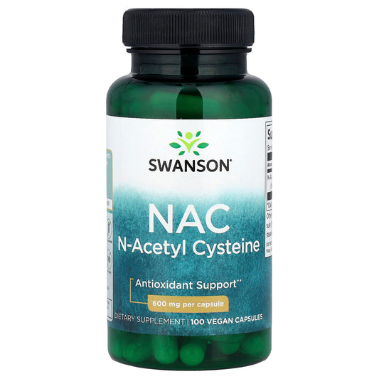 Swanson, NAC, 600 mg, 100 Vegan Capsules - Image 1