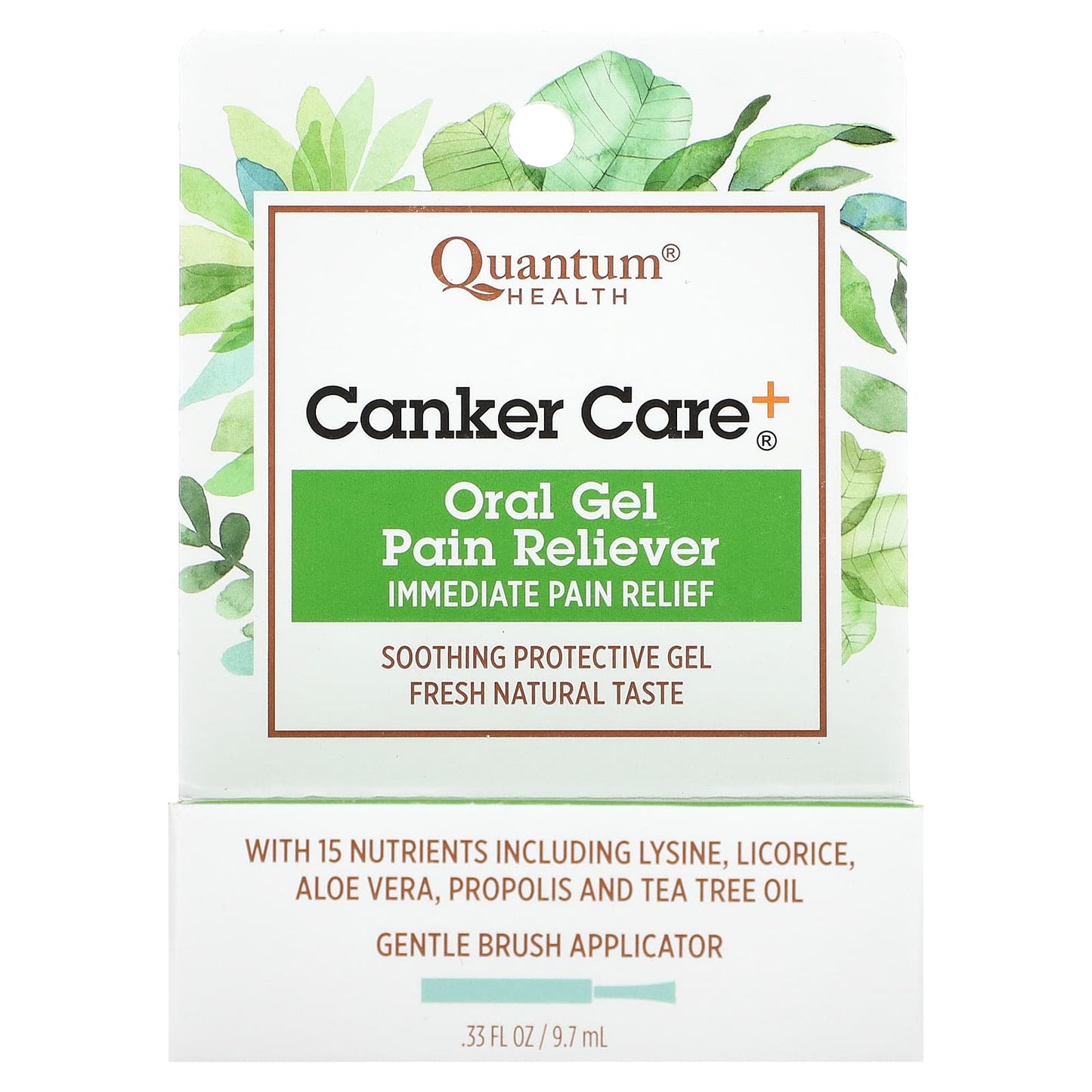 Quantum Health, Canker Care+, Oral Gel Pain Reliever, .33 fl oz (9.7 ml) - Image 1