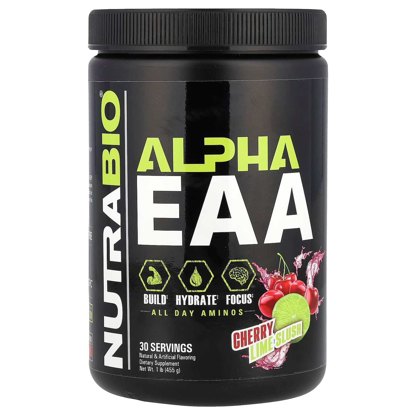 NutraBio, Alpha EAA, Cherry Lime Slush, 1 lb (455 g) - Image 1