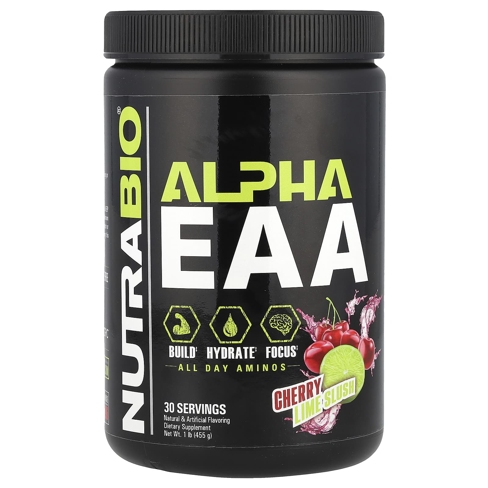 NutraBio, Alpha EAA, Cherry Lime Slush, 1 lb (455 g) - Image 1